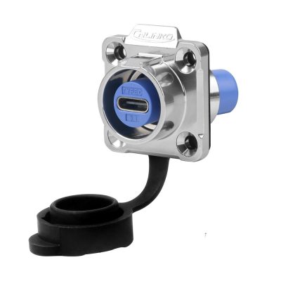 LP-16 Serie: M16 Typ-C USB-C Anschluss Wasserdichter Steckverbinder Metallmodel