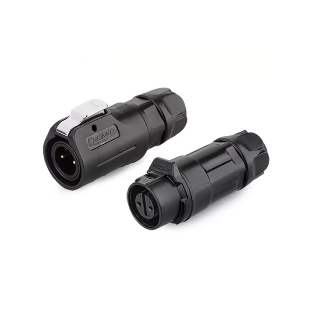 LP-12 Serie: M12 2-Pin Draht-zu-Draht Wasserdichter Steckverbinder